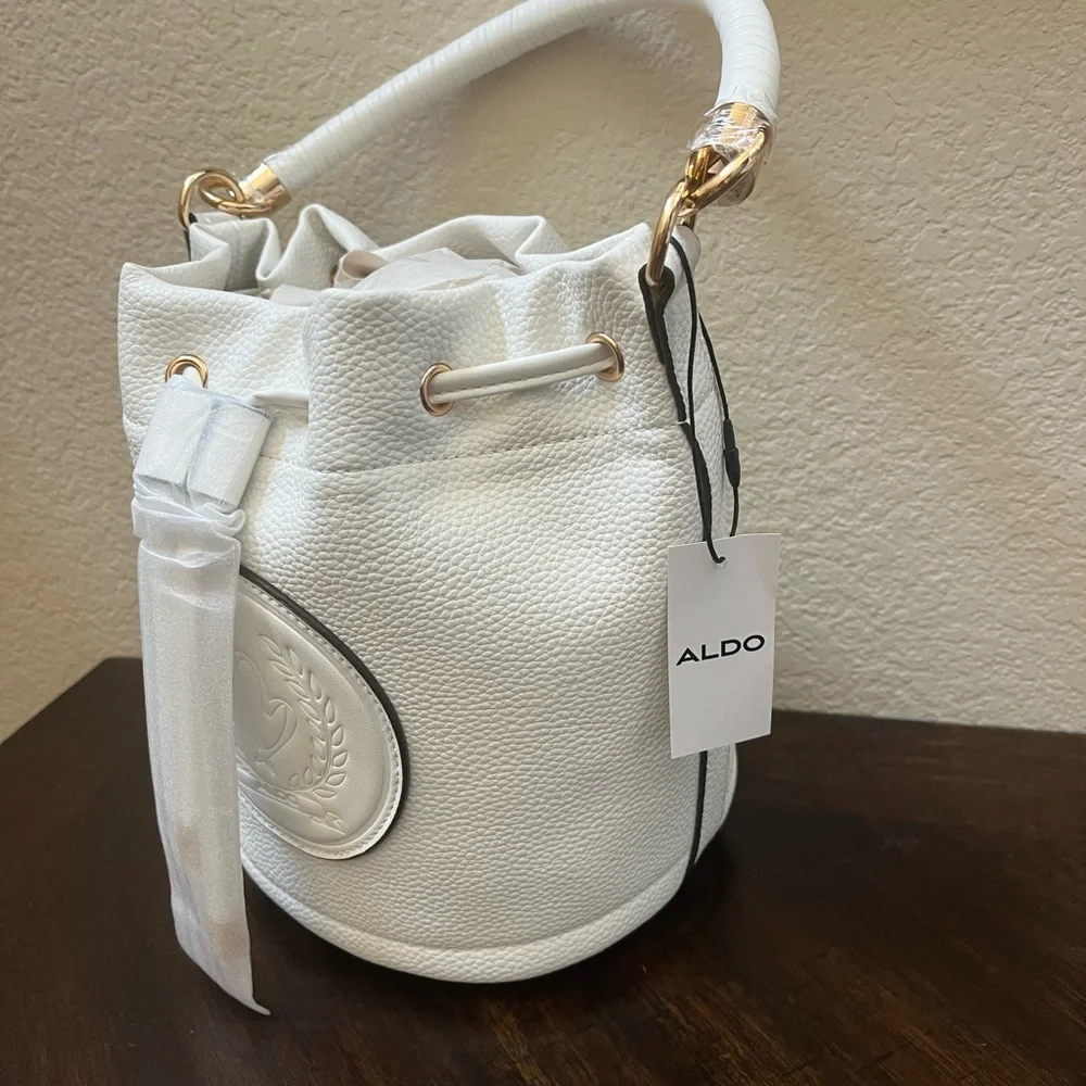 Aldo Berabrinax White Bucket Bag - Picture 5 of 10